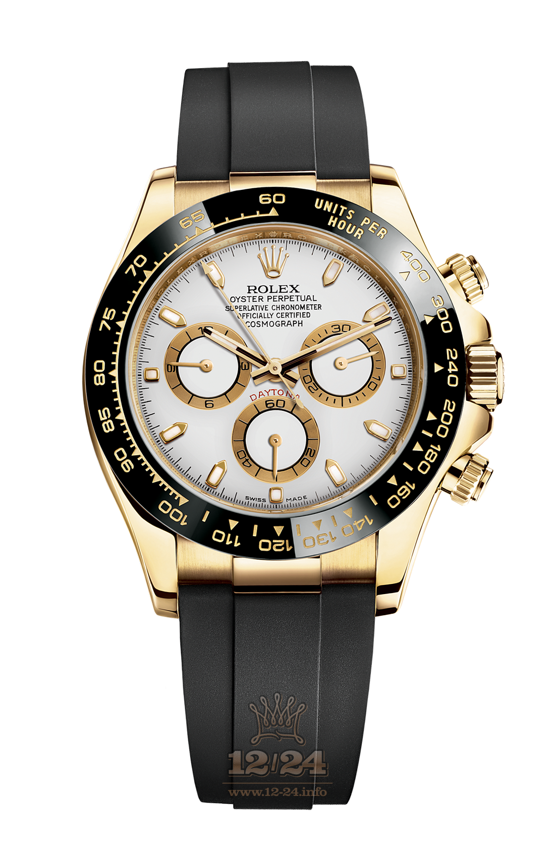Rolex Cosmograph Daytona Watch 116518ln-0033 40 mm Yellow gold Case White Dial