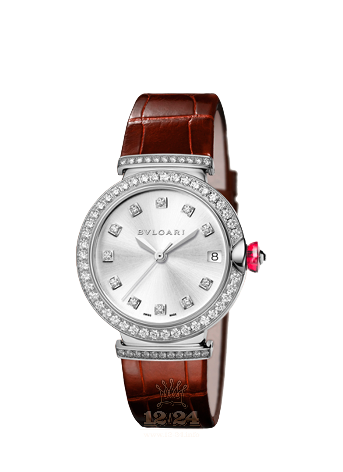 Bvlgari Lvcea Watch 102645 LUW33C6GDLD/11.A 33 mm White gold Case Silver Dial