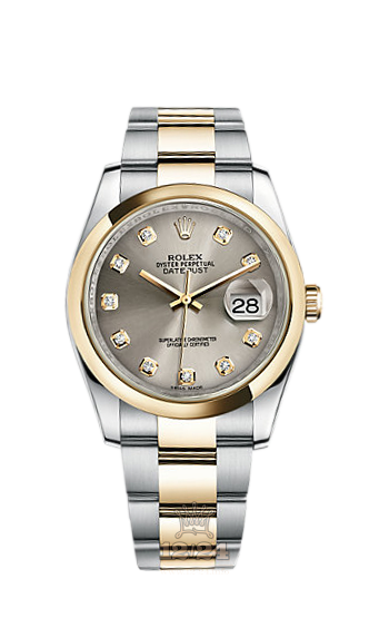 Rolex Datejust Watch 116203-0138 36 mm Steel / Yellow gold Case Silver Dial