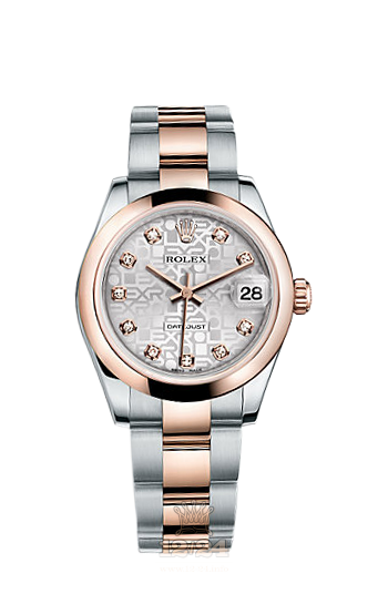 Rolex Datejust Watch 178241-0030 31 mm Steel / Pink gold Case Silver Dial