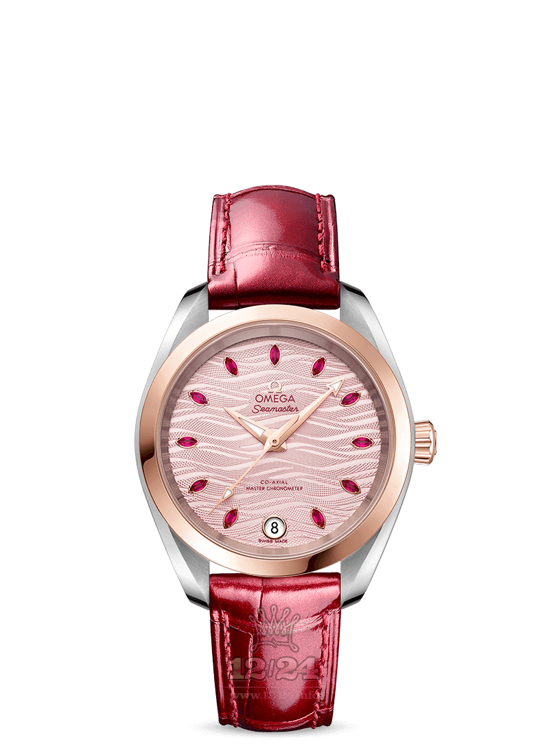 Omega Seamaster Watch 220.23.34.20.60.001 34 mm Steel / Pink gold Case Pink Dial