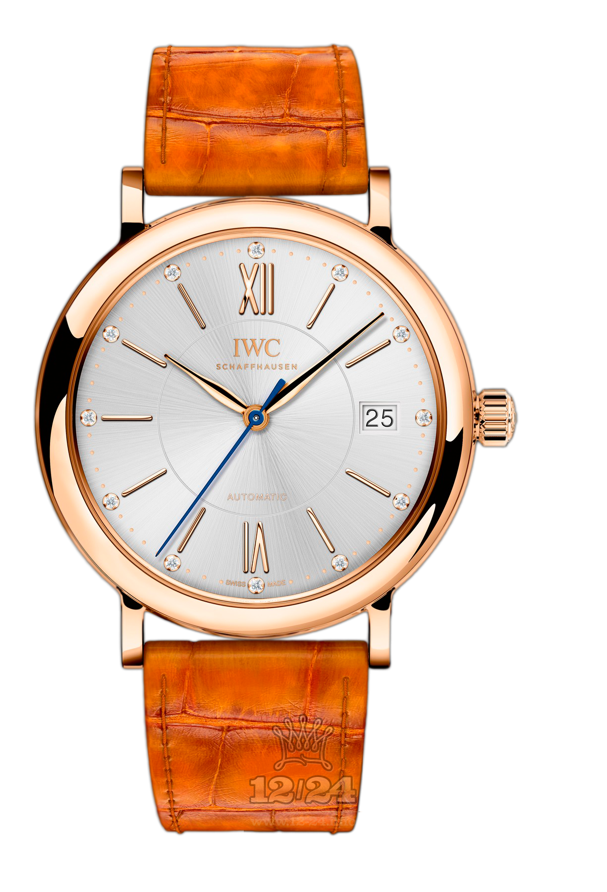 IWC Portofino Watch IW458105 37 mm Pink gold Case Silver Dial