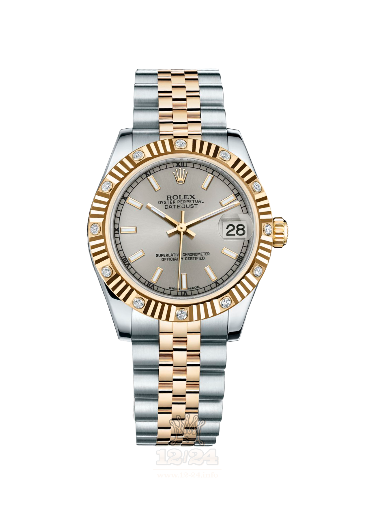 Rolex Datejust Watch 178313-0013 31 mm Steel / Yellow gold Case Silver Dial