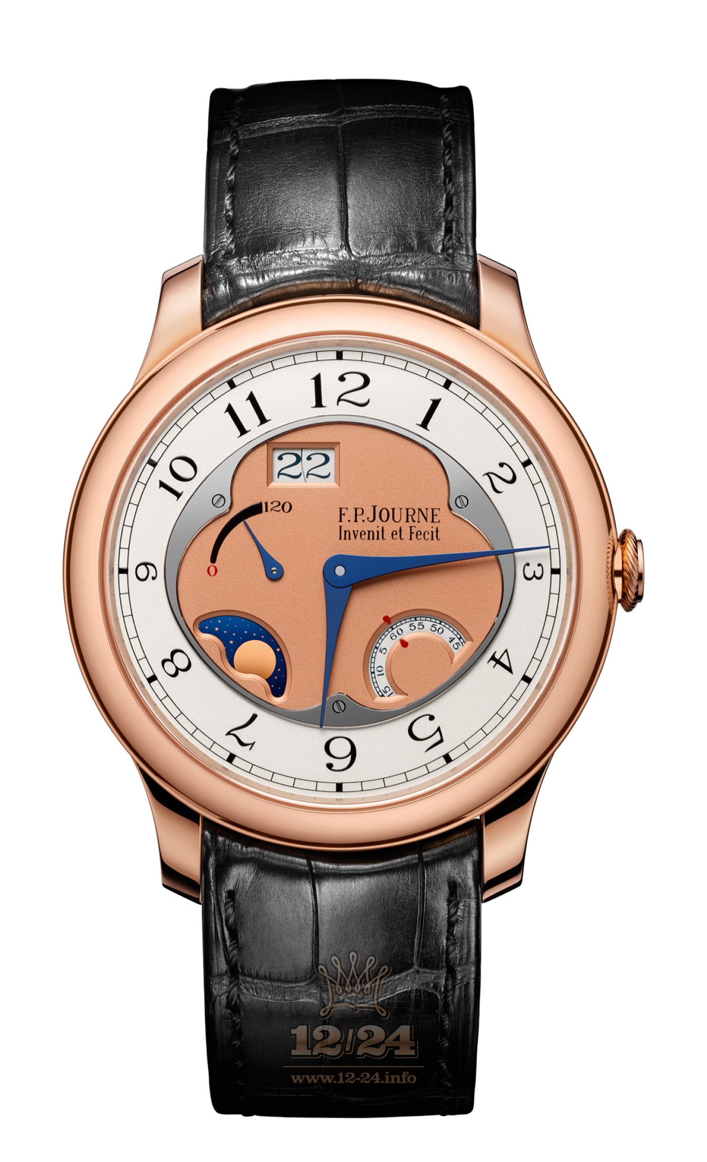 F.P.Journe Octa Watch FPJ-Co-Octa-Divine-LN-CuirOr 40 mm Pink gold Case White Golden Dial