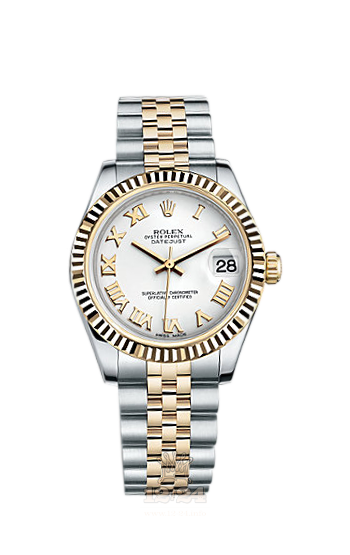 Rolex Lady-Datejust Watch 178273-0073 31 mm Steel / Yellow gold Case White Dial