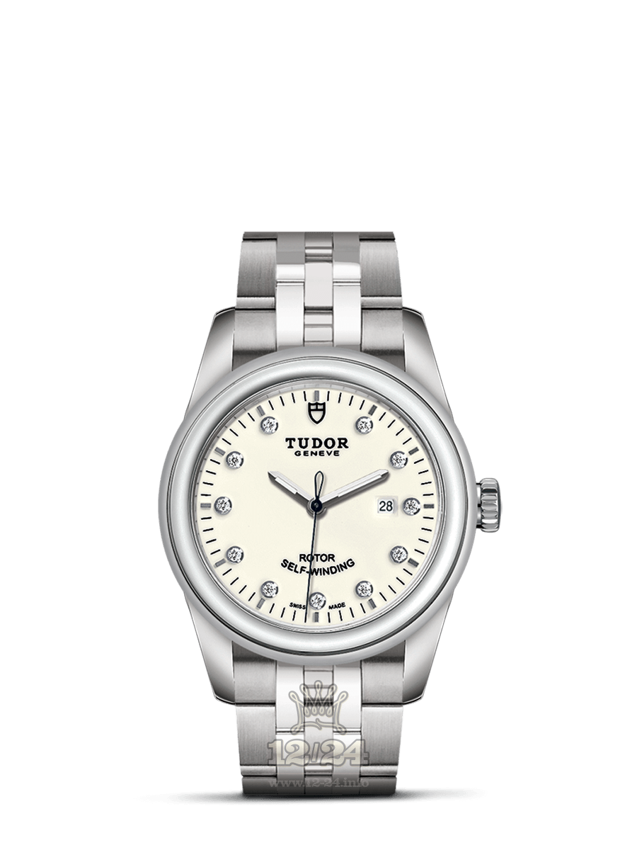 Tudor Glamour Watch M53000-0080 31 mm Stainless steel Case White Dial
