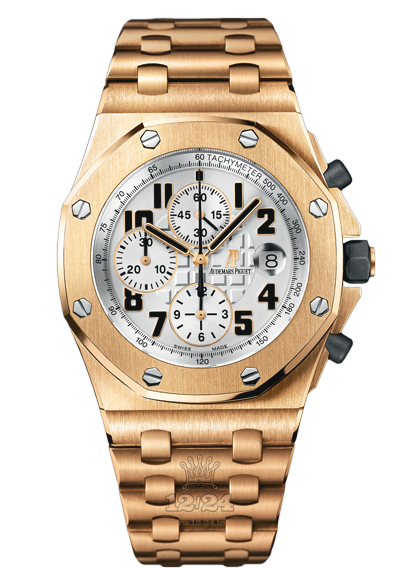 Audemars Piguet Royal Oak Offshore Watch 26170OR.OO.1000OR.01 42 mm Pink gold Case Silver Dial
