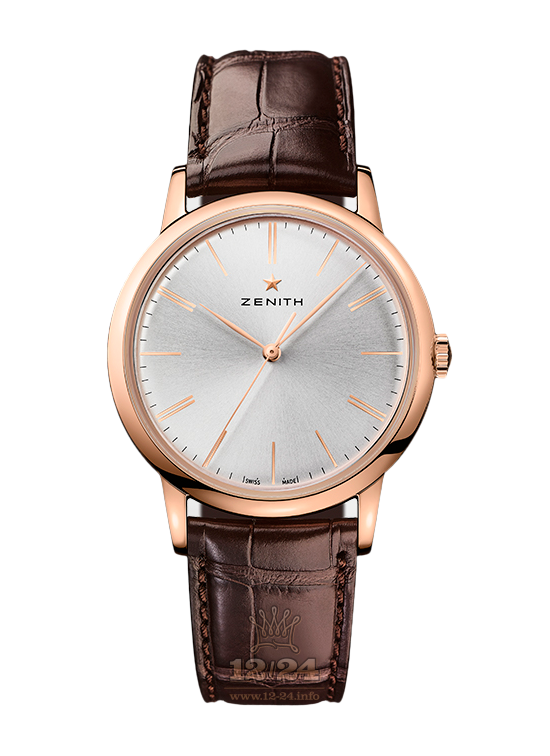 Zenith Elite Watch 18.2290.679/01.C498 39 mm Pink gold Case Silver Dial