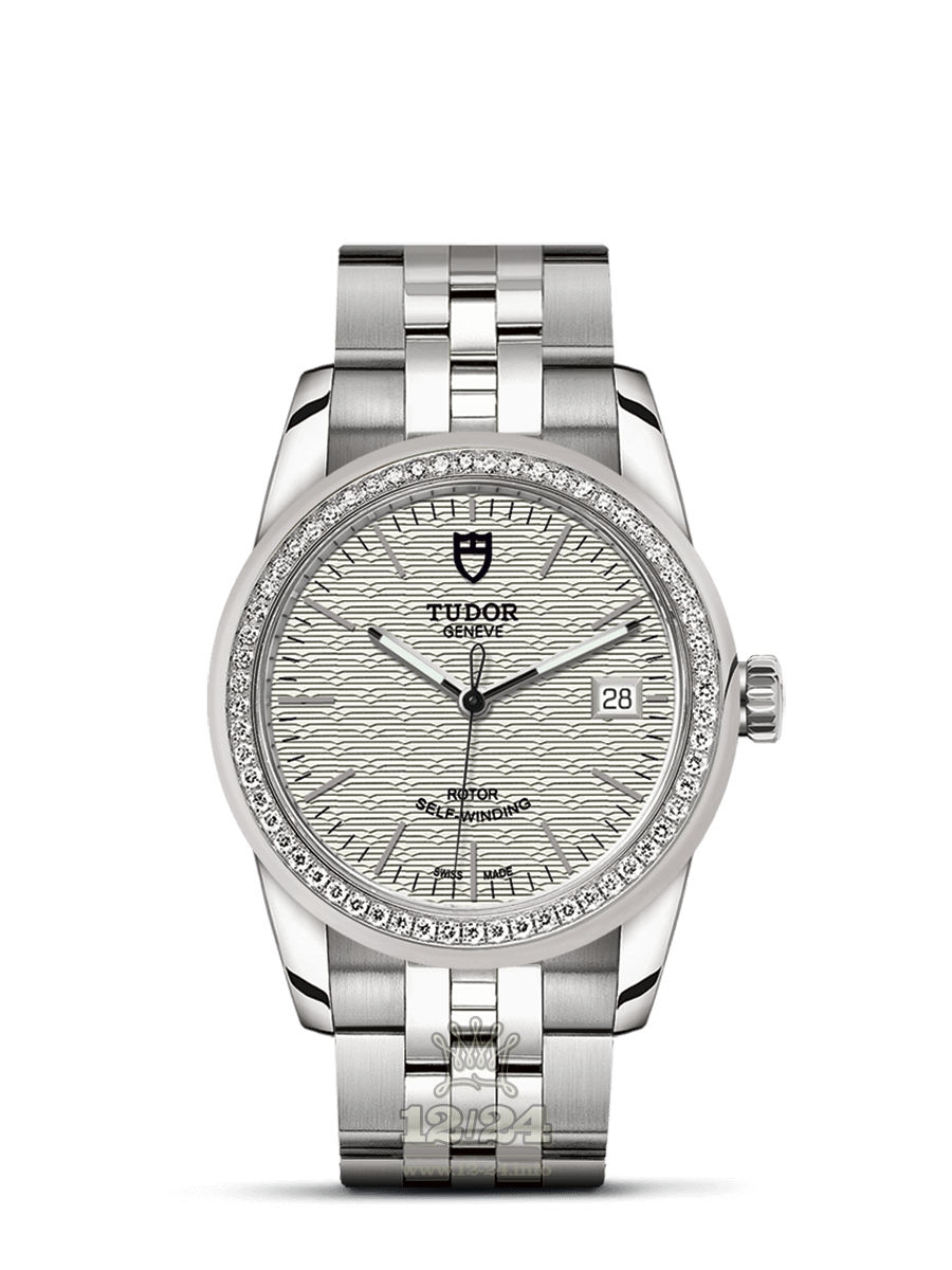 Tudor Glamour Watch M55020-0002 36 mm Stainless steel Case Silver Dial
