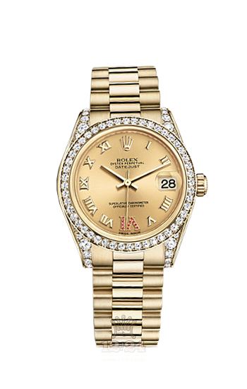 Rolex Datejust Watch 178158-0068 31 mm Yellow gold Case Golden Dial