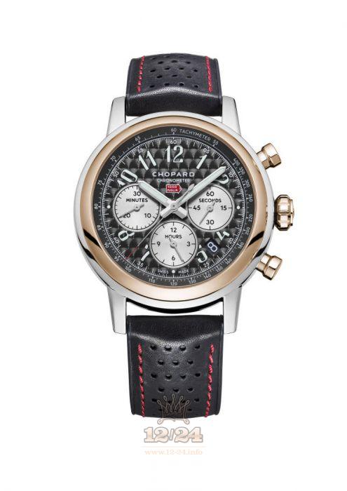 Chopard Mille Miglia Watch 168589-6001 42 mm Stainless steel Pink gold Case Black Gray Dial