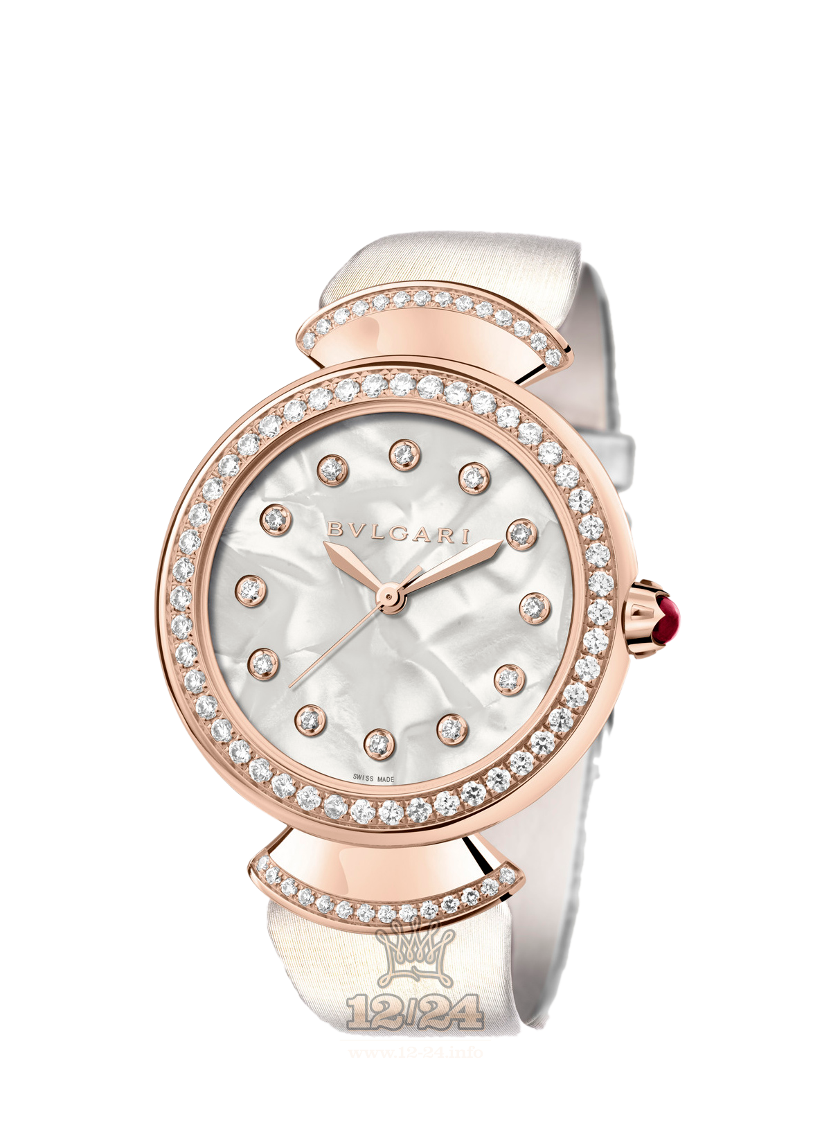 Bvlgari Divas Dream Watch 102575 DVP37WGDL/12 37 mm Pink gold Case White Dial