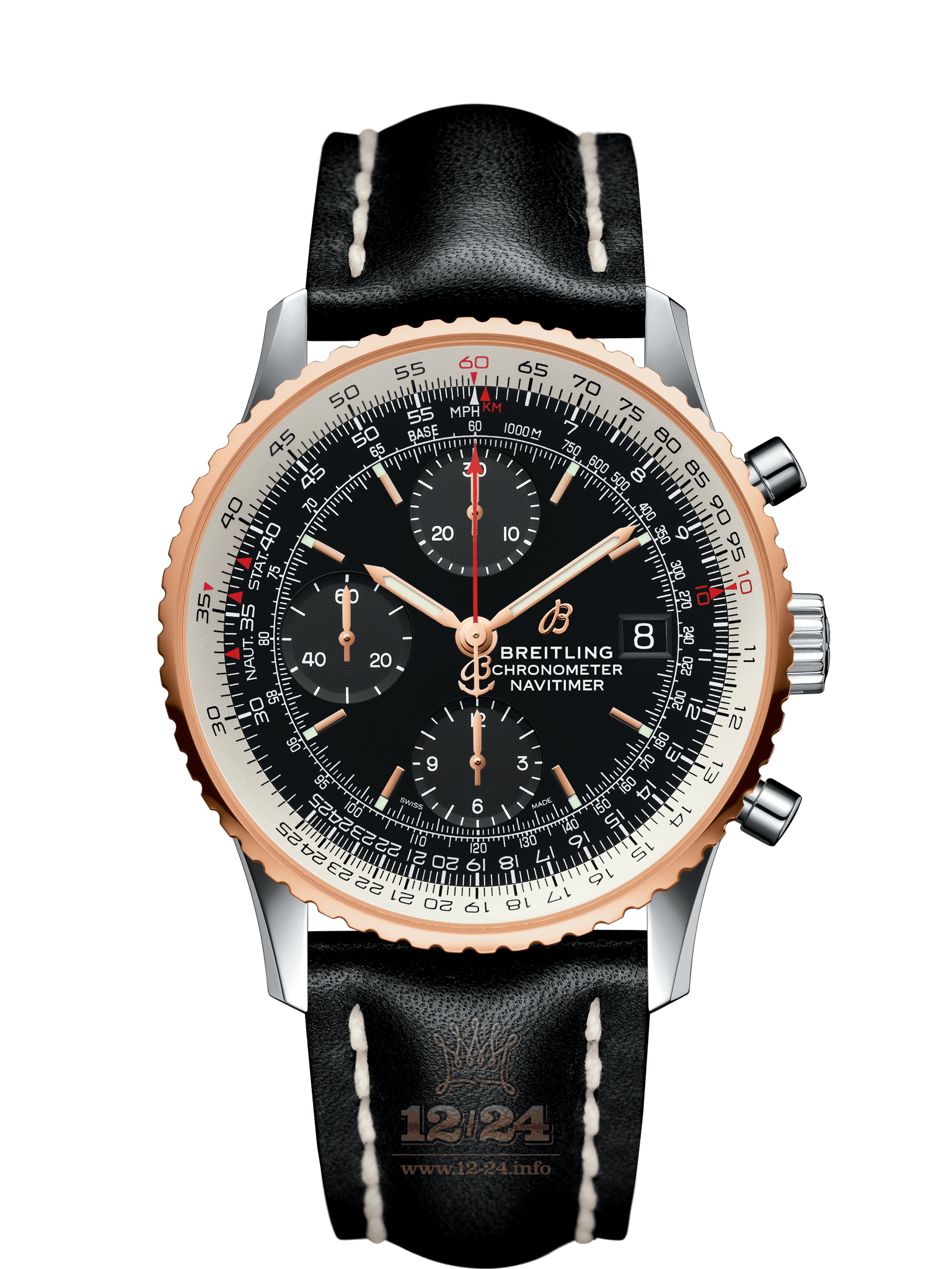 Breitling Navitimer Watch U13324211B1X1 41 mm Stainless steel Red gold Case Black Dial