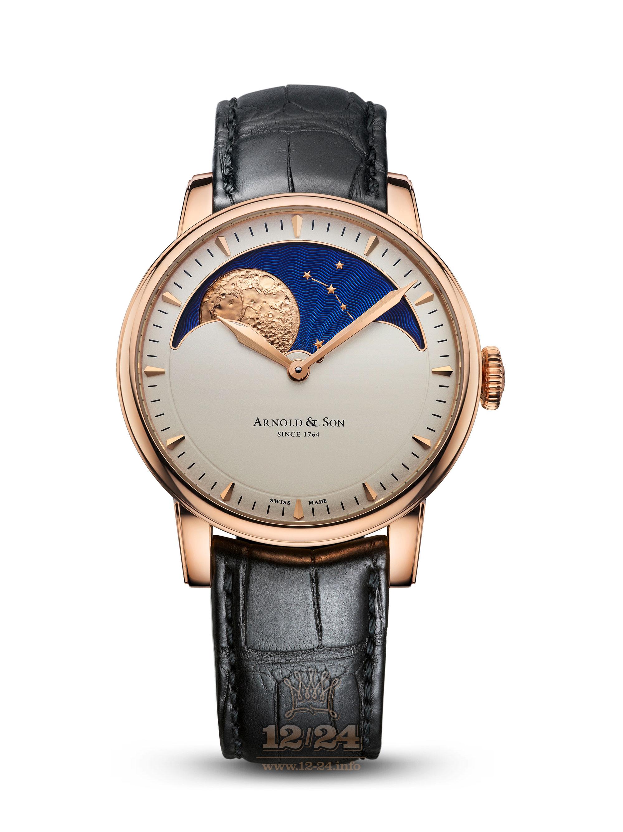 Arnold Son Royal Collection Watch 1GLAR.I01A.C122A Red gold Case Dark blue Beige Dial