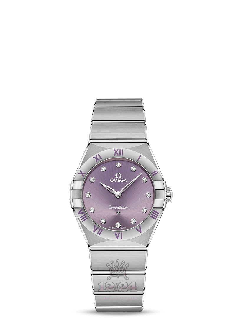 Omega Constellation Watch 131.10.28.60.60.002 28 mm Stainless steel Case Purple Dial