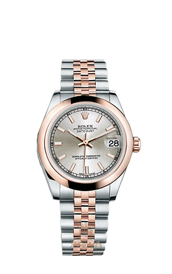 Rolex Datejust Watch 178241-0037 31 mm Steel / Pink gold Case Silver Dial