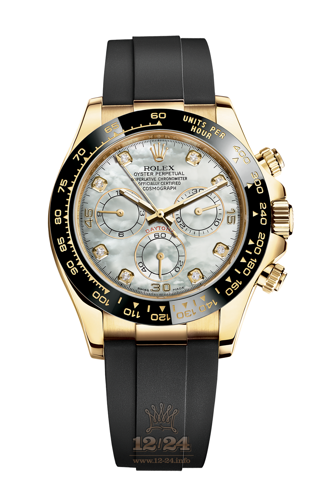 Rolex Cosmograph Daytona Watch 116518ln-0037 40 mm Yellow gold Case White Dial