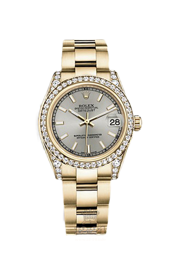 Rolex Datejust Watch 178158-0087 31 mm Yellow gold Case Silver Dial