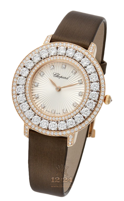 Chopard L Heure du Diamant Watch 139423-9001 Pink gold Case White Silver Dial