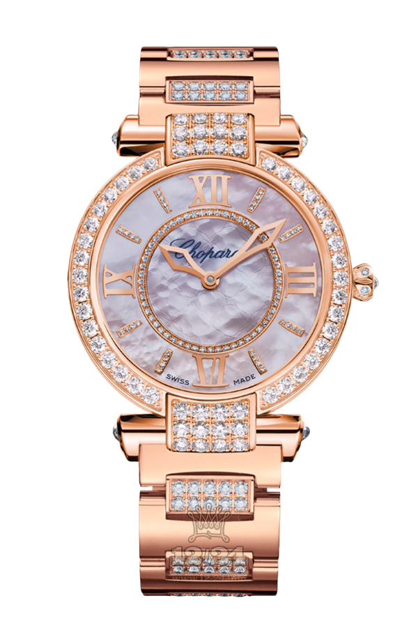 Chopard Imperiale Watch 384242-5008 36 mm Pink gold Case Purple Dial
