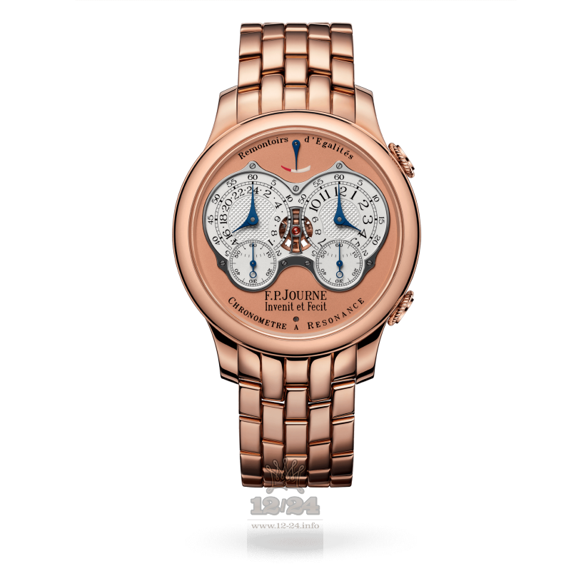 F.P.Journe Classique Watch chronometre resonance rgold 40 mm Pink gold Case Pink Dial