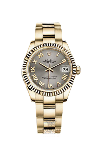 Rolex Datejust Watch 178278-0136 31 mm Yellow gold Case Gray Dial