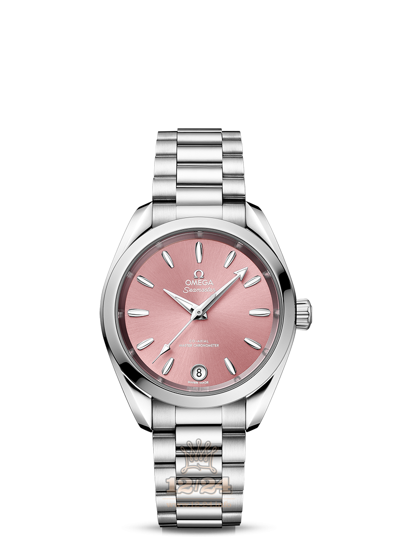 Omega Seamaster Watch 220.10.34.20.10.003 34 mm Stainless steel Case Pink Dial