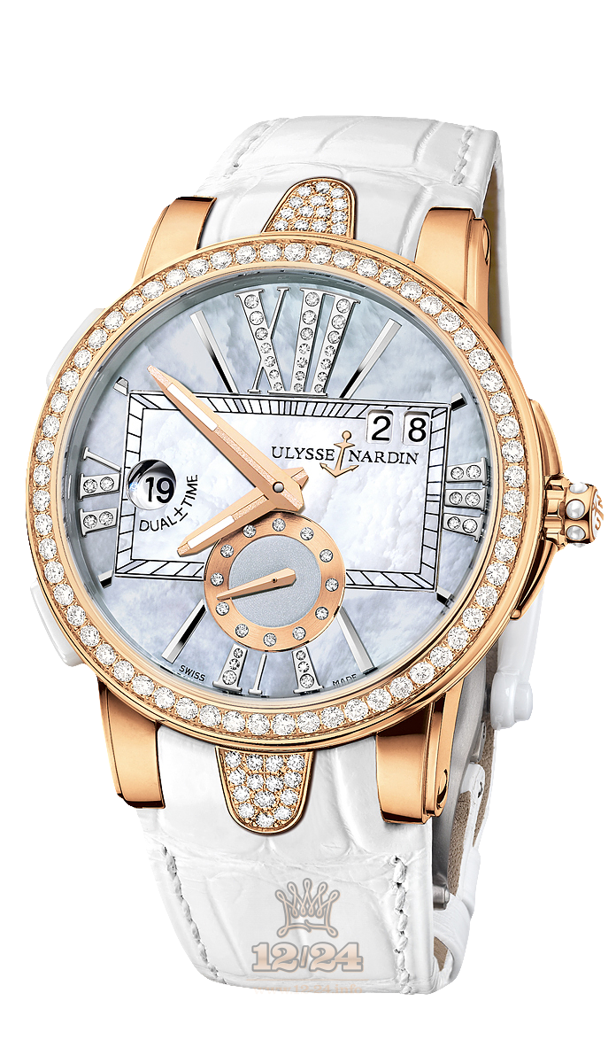 Ulysse Nardin Executive Watch 246-10B/392 40 mm Pink gold Case Gray Dial