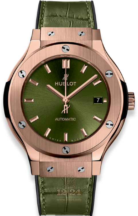 Hublot Classic Fusion Watch 565.OX.8980.LR 38 mm Pink gold Case Green Dial