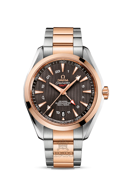 Omega Aqua Terra 150 M Watch 231.20.43.22.06.003 43 mm Steel / Pink gold Case Gray Dial