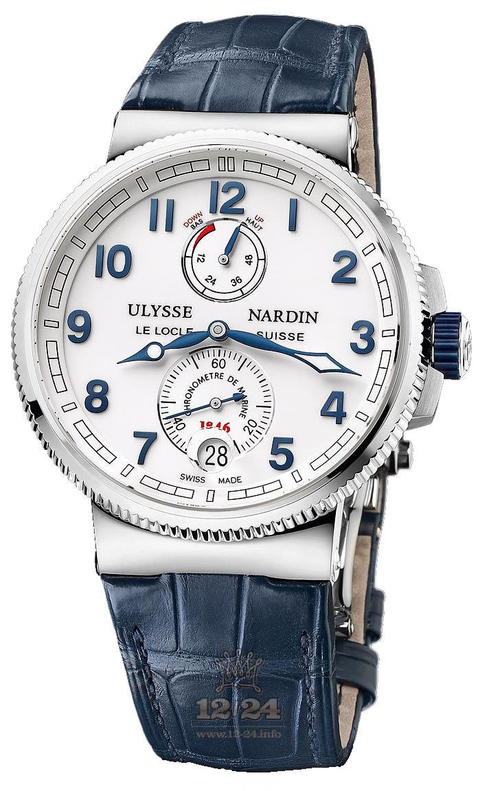 Ulysse Nardin Marine Watch 1183-126/60 43 mm Stainless steel Titanium Case White Dial