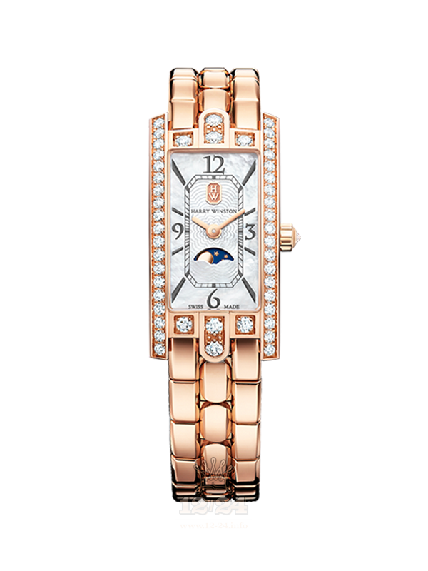 Harry Winston The Avenue Collection Watch AVCQMP16RR002 32 mm Pink gold Case White Dial