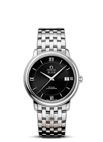 Omega Prestige Watch 424.10.37.20.01.001 37 mm Stainless steel Case Black Dial