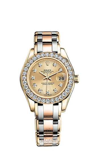 Rolex Pearlmaster Watch 80298-0081 29 mm Yellow gold Case Golden Dial