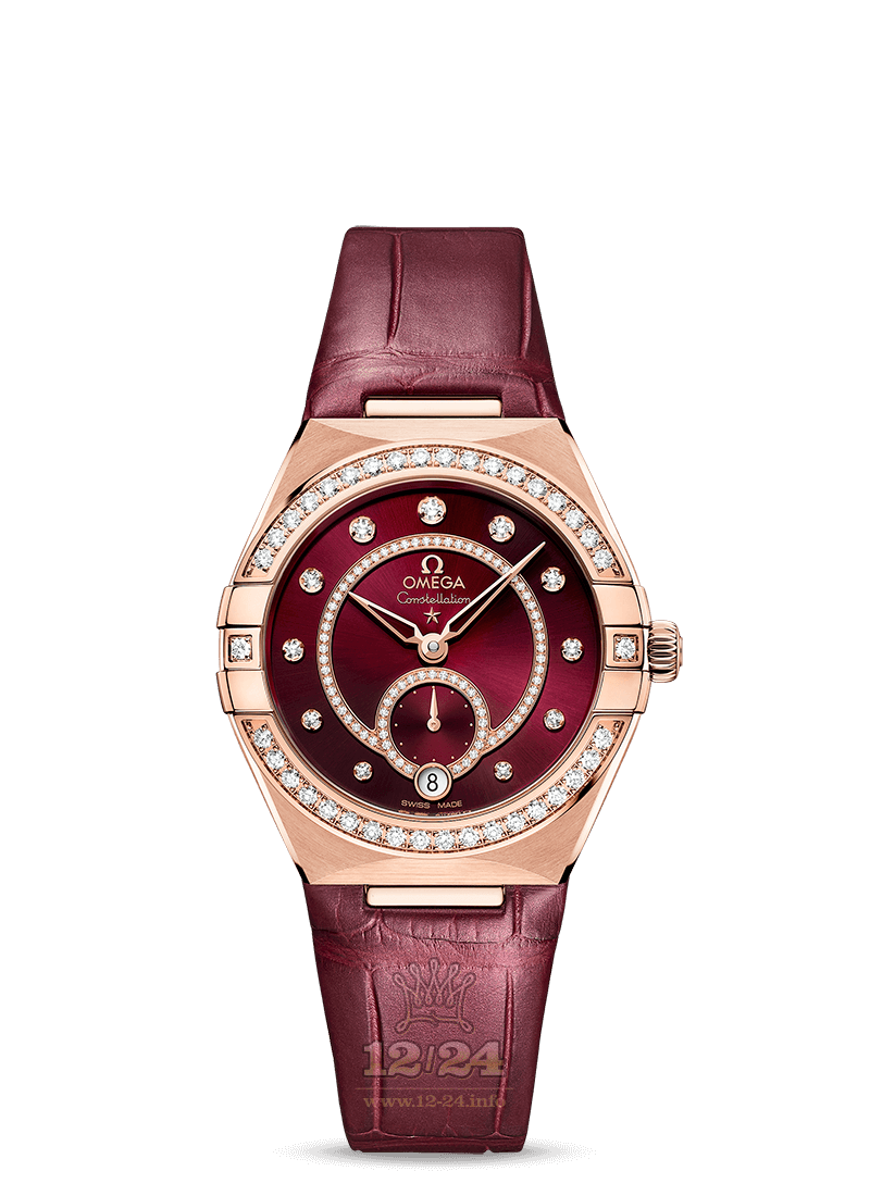 Omega Constellation Watch 131.58.34.20.61.001 34 mm Pink gold Case Red Dial