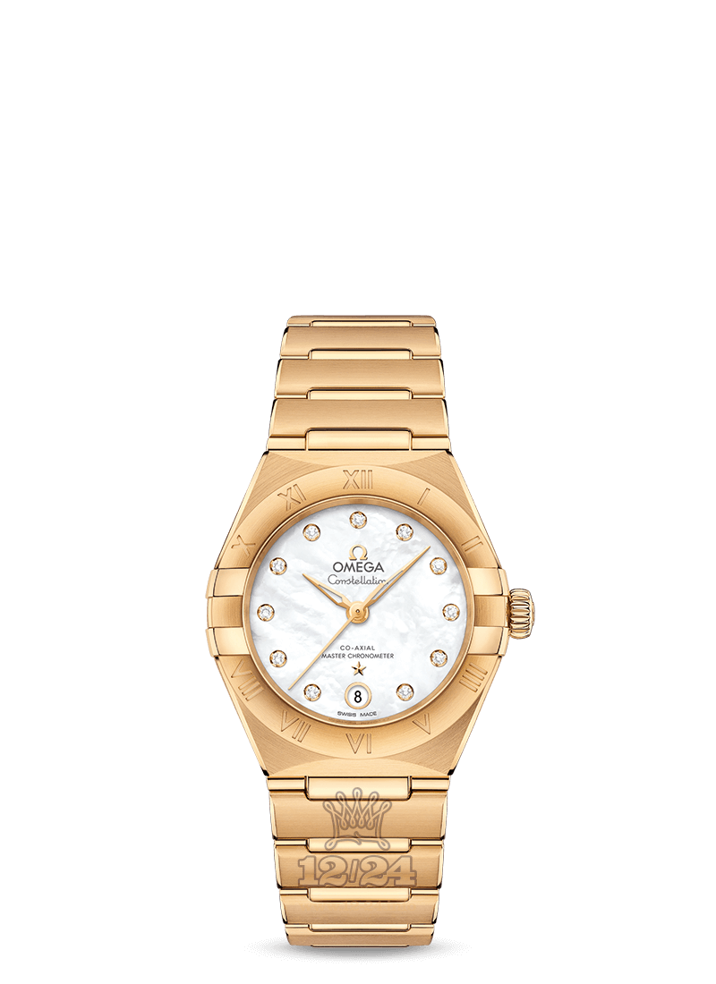 Omega Constellation Watch 131.50.29.20.55.002 29 mm Yellow gold Case White Dial