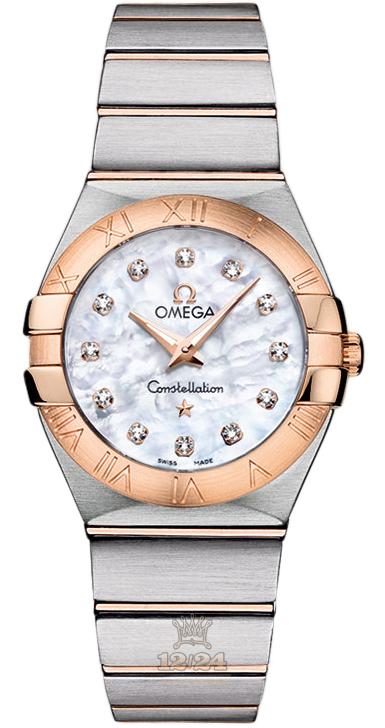 Omega Constellation Watch 123.20.27.60.05.001 27 mm Steel / Pink gold Case White Dial