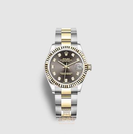 Rolex Datejust Watch 278273-0021 31 mm Stainless steel Yellow gold Case Gray Dial