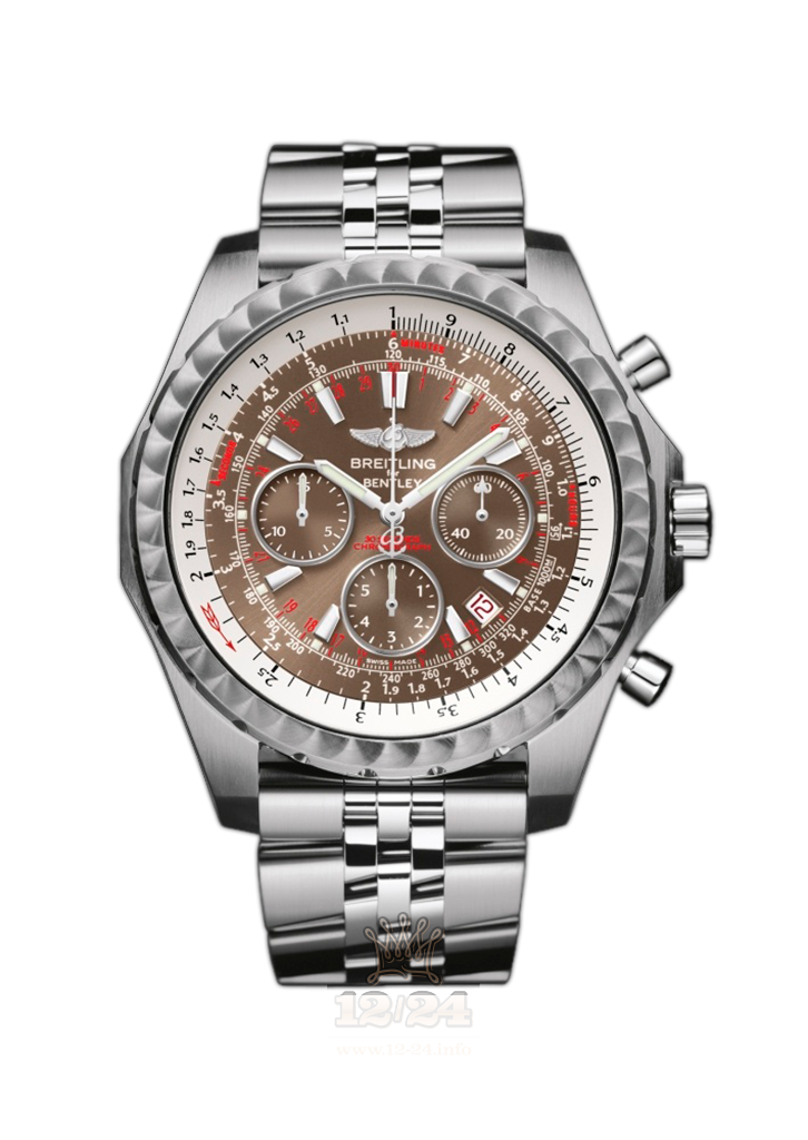Breitling Breitling for Bentley Watch A2536513/Q565/991A 49 mm Stainless steel Case Silver Brown (chocolate) Dial