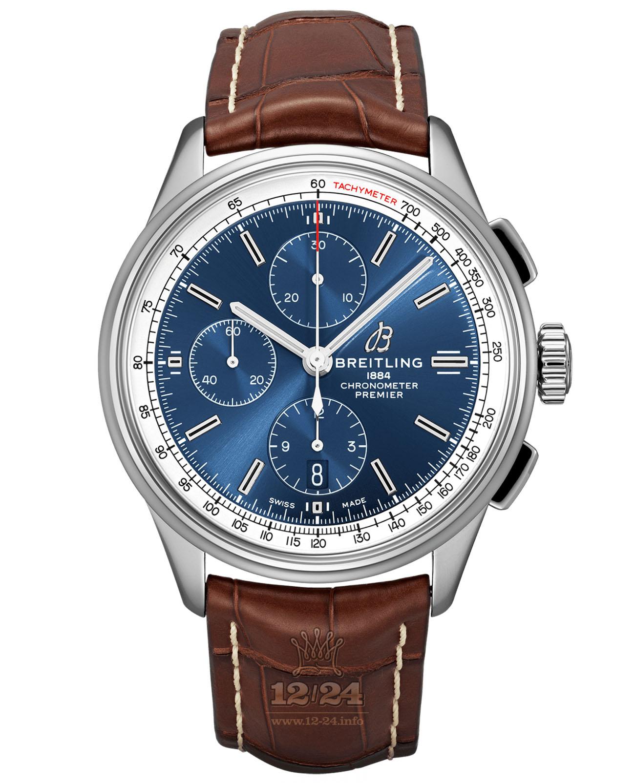 Breitling Premier Watch A13315351C1P1 42 mm Stainless steel Case Dark blue Dial