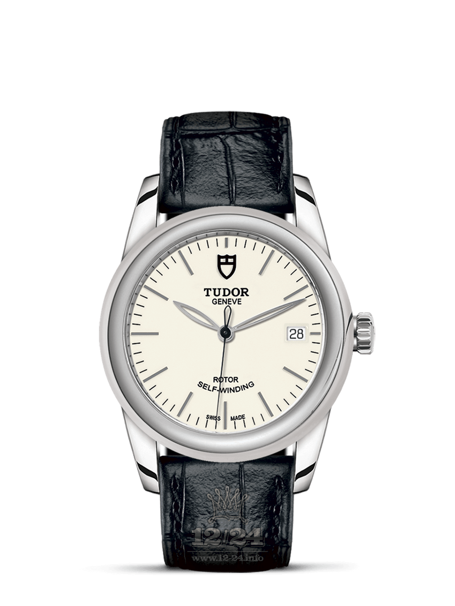 Tudor Glamour Watch M55000-0107 36 mm Stainless steel Case White Dial