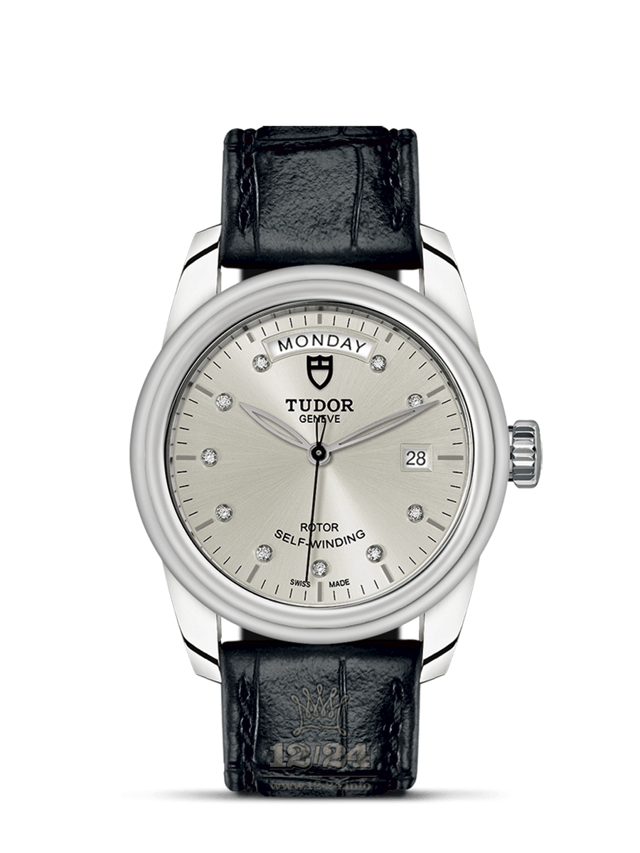 Tudor Glamour Watch M56000-0028 39 mm Stainless steel Case Silver Dial