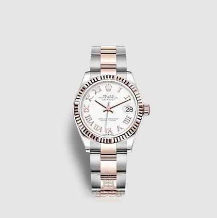 Rolex Datejust Watch 278271-0001 31 mm Stainless steel Pink gold Case White Dial