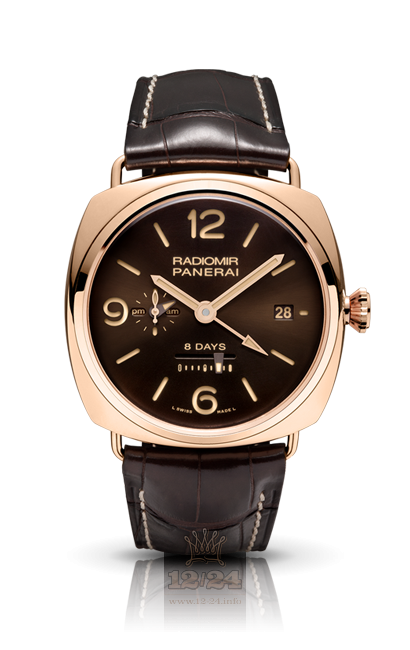 Panerai 2012 Watch PAM00395 45 mm Red gold Case Brown (chocolate) Dial