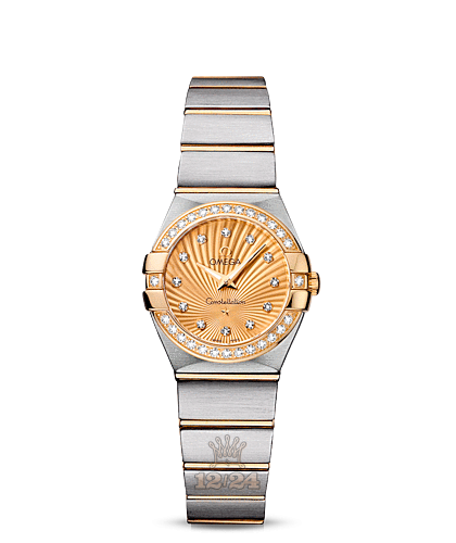 Omega Constellation Watch 123.25.24.60.58.001 24 mm Steel / Yellow gold Case Golden Dial