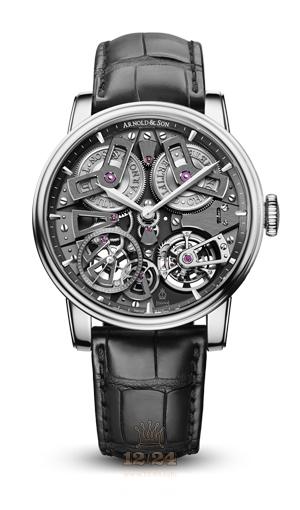 Arnold Son Royal Collection Watch 1ETAS.B01A.C113S 46 mm Stainless steel Case Black Dial