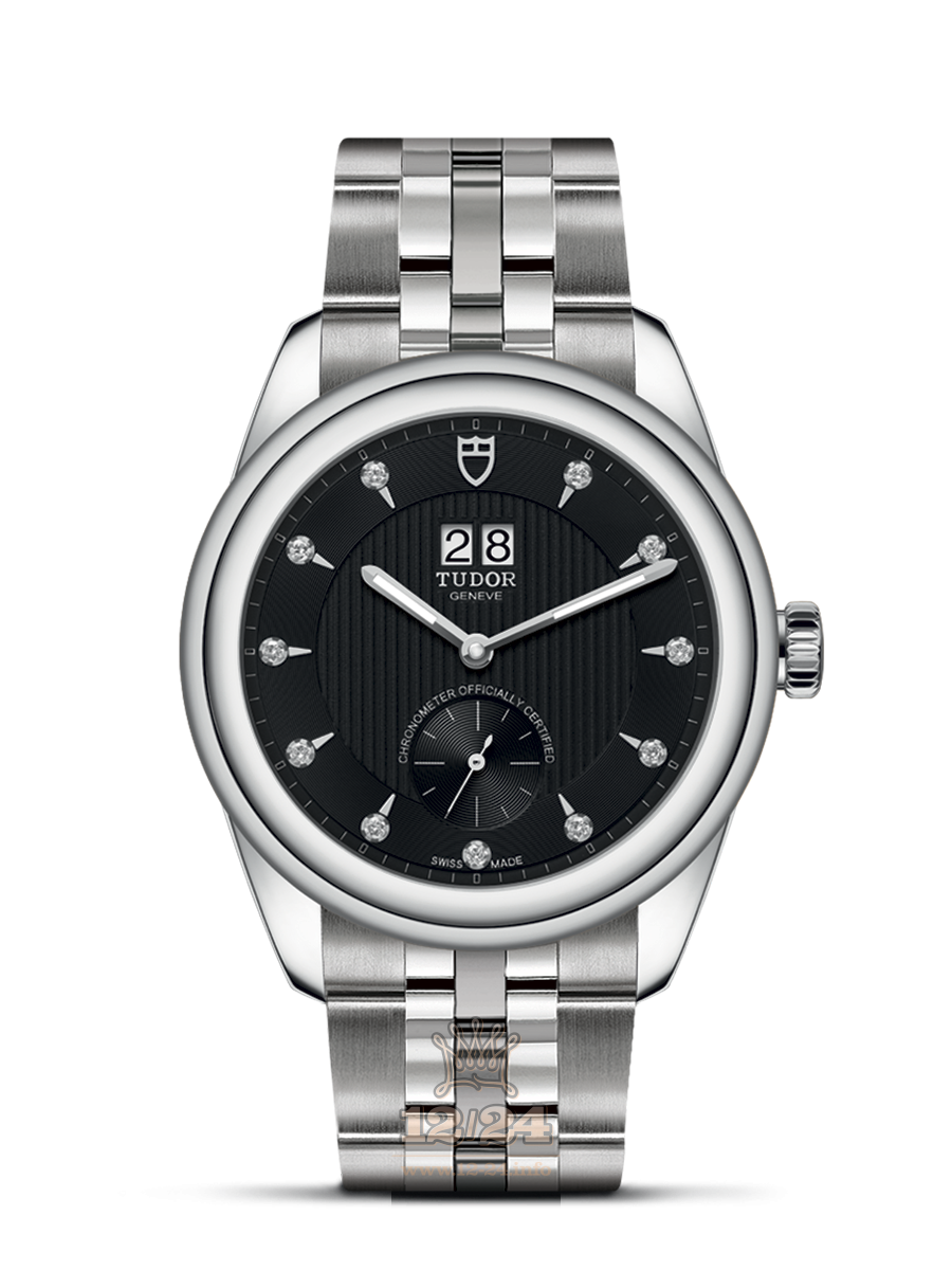 Tudor Glamour Watch M57100-0004 42 mm Stainless steel Case Black Dial