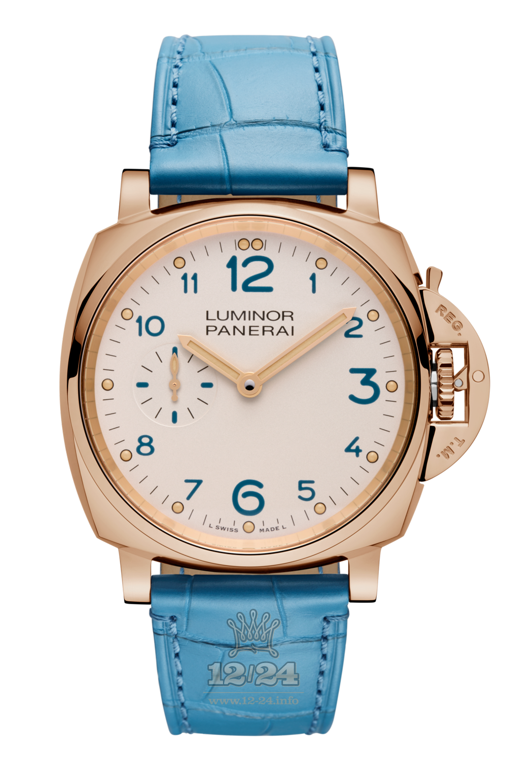 Panerai Luminor Due Watch PAM00741 42 mm Pink gold Case White Beige Dial