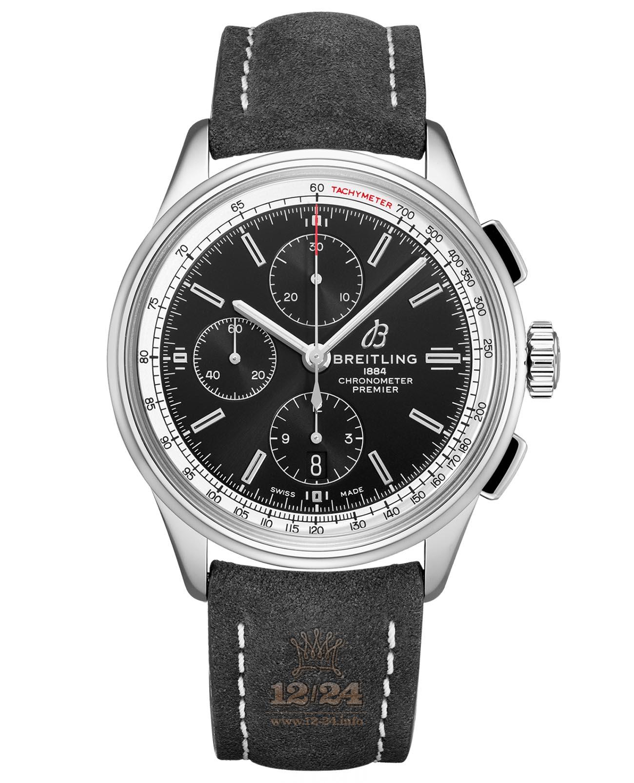 Breitling Premier Watch A13315351B1X1 42 mm Stainless steel Case Black Dial
