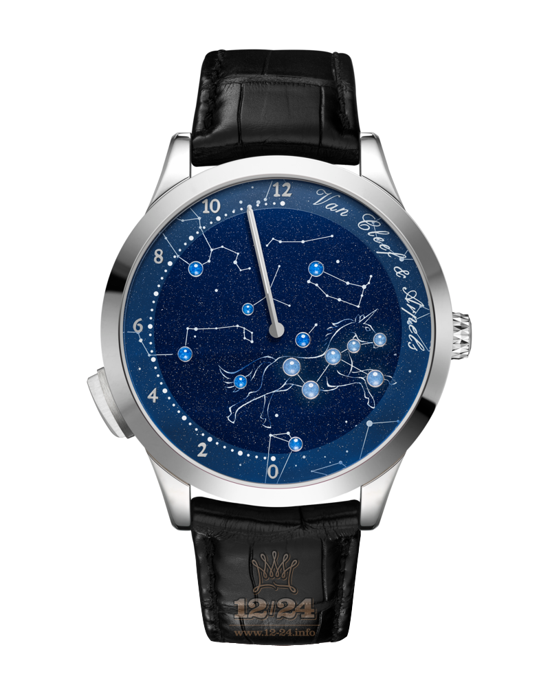Van Cleef Poetic Complications Watch VCARO8PX00 White gold Case Dark blue Dial